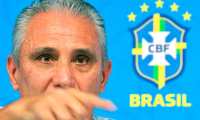 Brazil's coach Tite speaks during a press conference at Granja Comary sport complex in Teresopolis, Brazil, on June 3, 2019, ahead of the Copa America football tournament. (Photo by CARL DE SOUZA / AFP)
