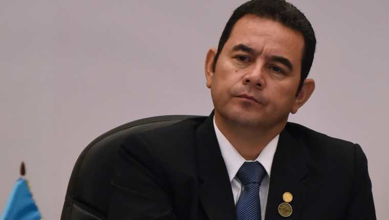 Guatemalan President Jimmy Morales attends the opening session of the LXXVIII Central American Integration System (SICA) Summit in Guatemala City on June 5, 2019. (Photo by Johan ORDONEZ / AFP)