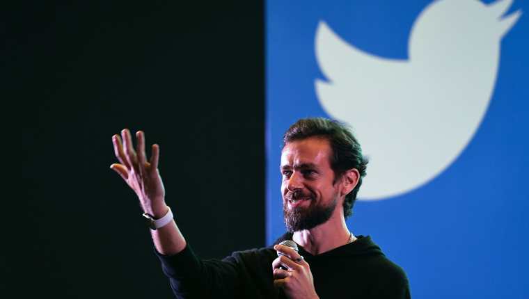 Jack Dorsey, cofundador de Twitter, durante una conferencia con universitarios en India, en 2018. (Foto Prensa Libre: Hemeroteca PL)