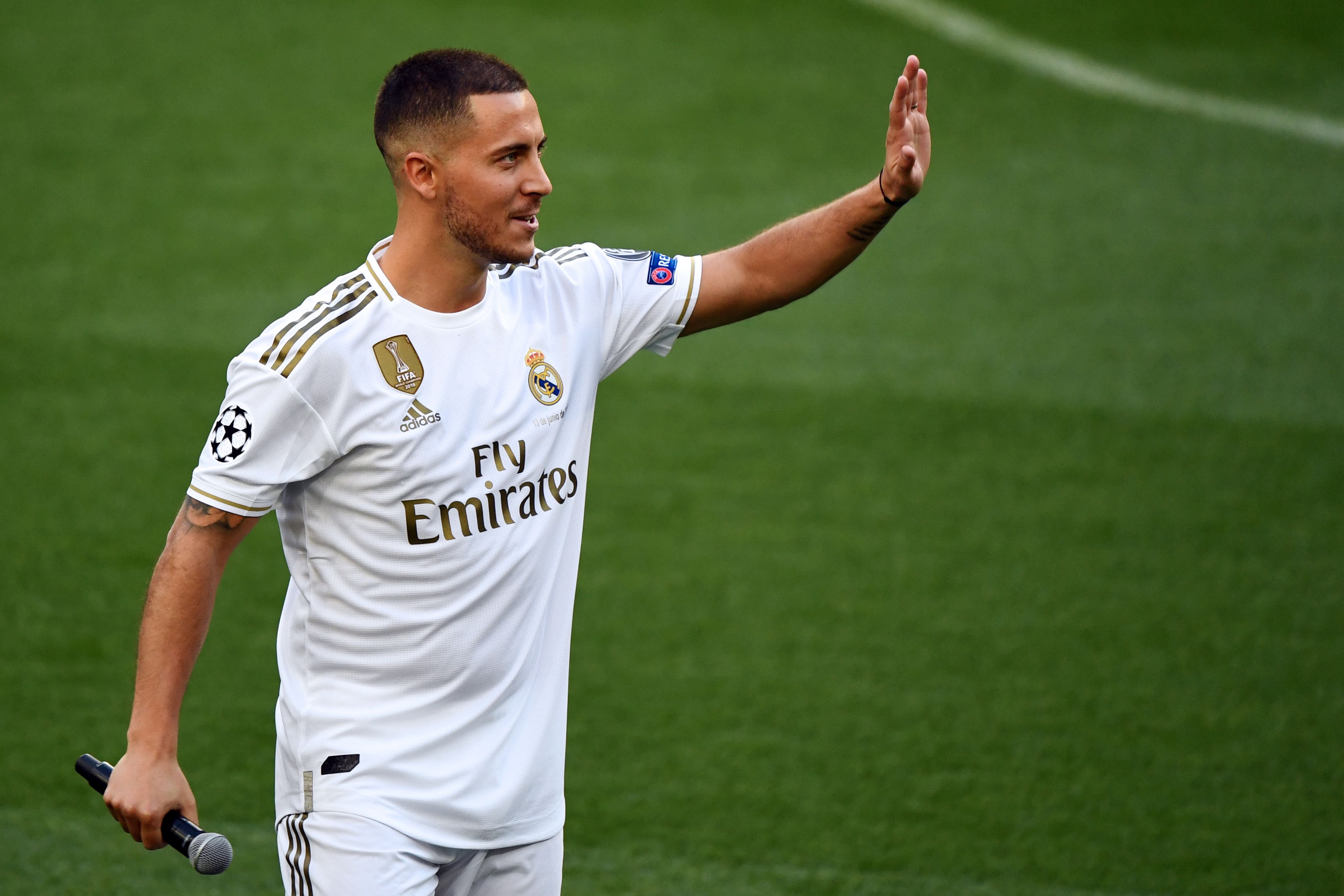 Eden Hazard comienza nueva etapa con el Real Madrid. (Foto Prensa Libre: AFP)