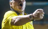(FILES) In this file photo taken on September 29, 2018, Argentine legend Diego Maradona  coach of Mexican second-division club Dorados reacts during a match against Universidad de Guadalajara, at the Banorte stadium in Culiacan, Sinaloa State, Mexico. - Diego Maradona has resigned as coach of Mexican second-division club Dorados for health reasons, his lawyer said on June 13, 2019, after nine tumultuous months in the job for the Argentine football legend. (Photo by RASHIDE FRIAS / AFP)