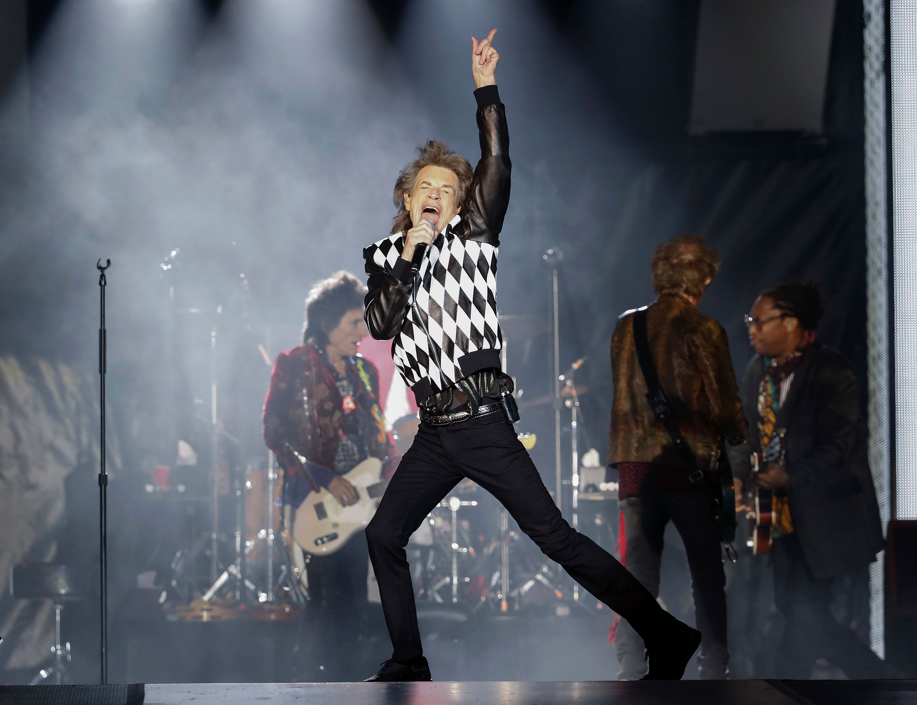 Los Rolling Stones, inició la noche del viernes, en Chicago, su gira por Norteamérica. (Foto Prensa Libre: AFP)