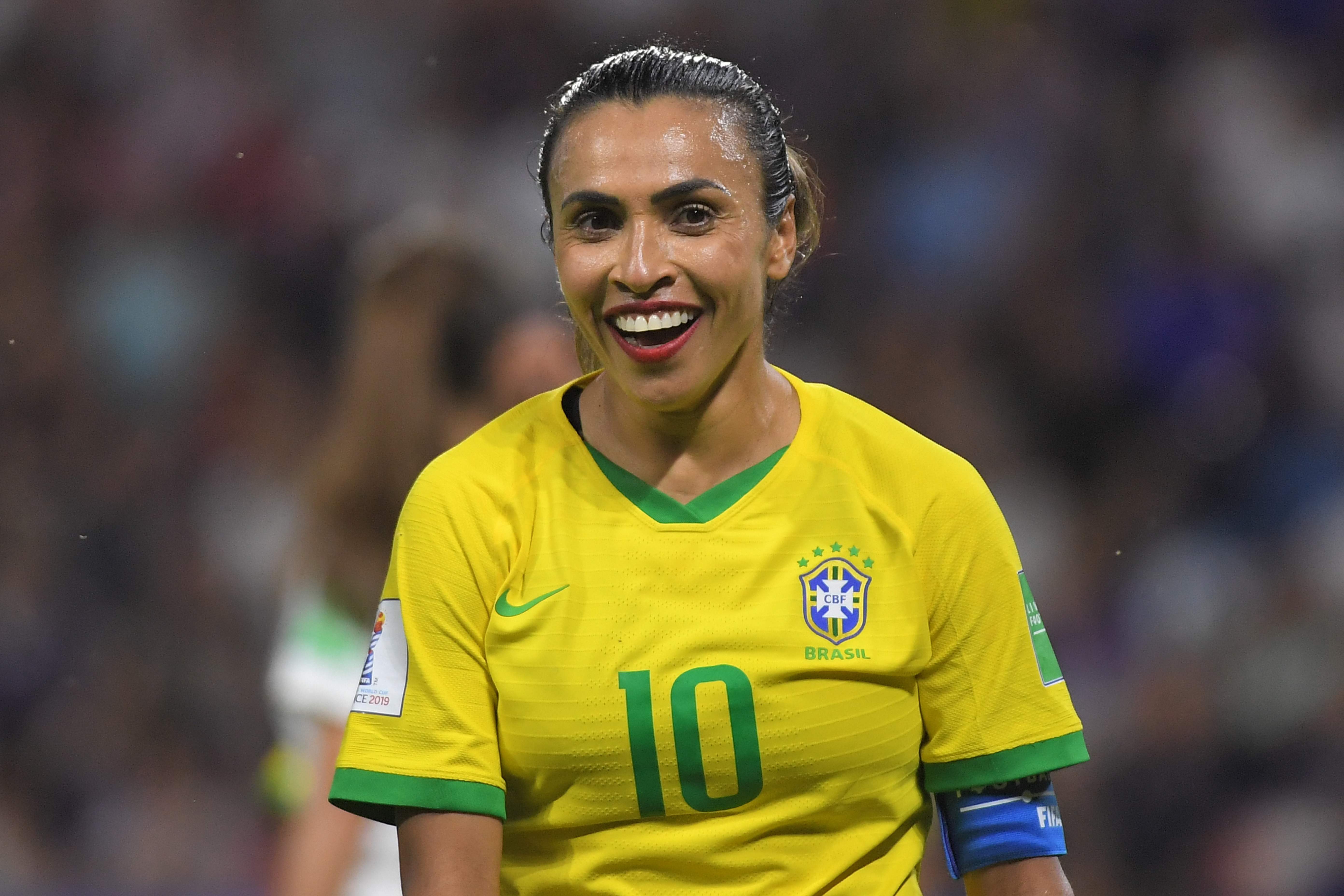 Marta, la brasileña es considerada como la mejor futbolista de todos los tiempos. (Foto Prensa Libre: AFP)