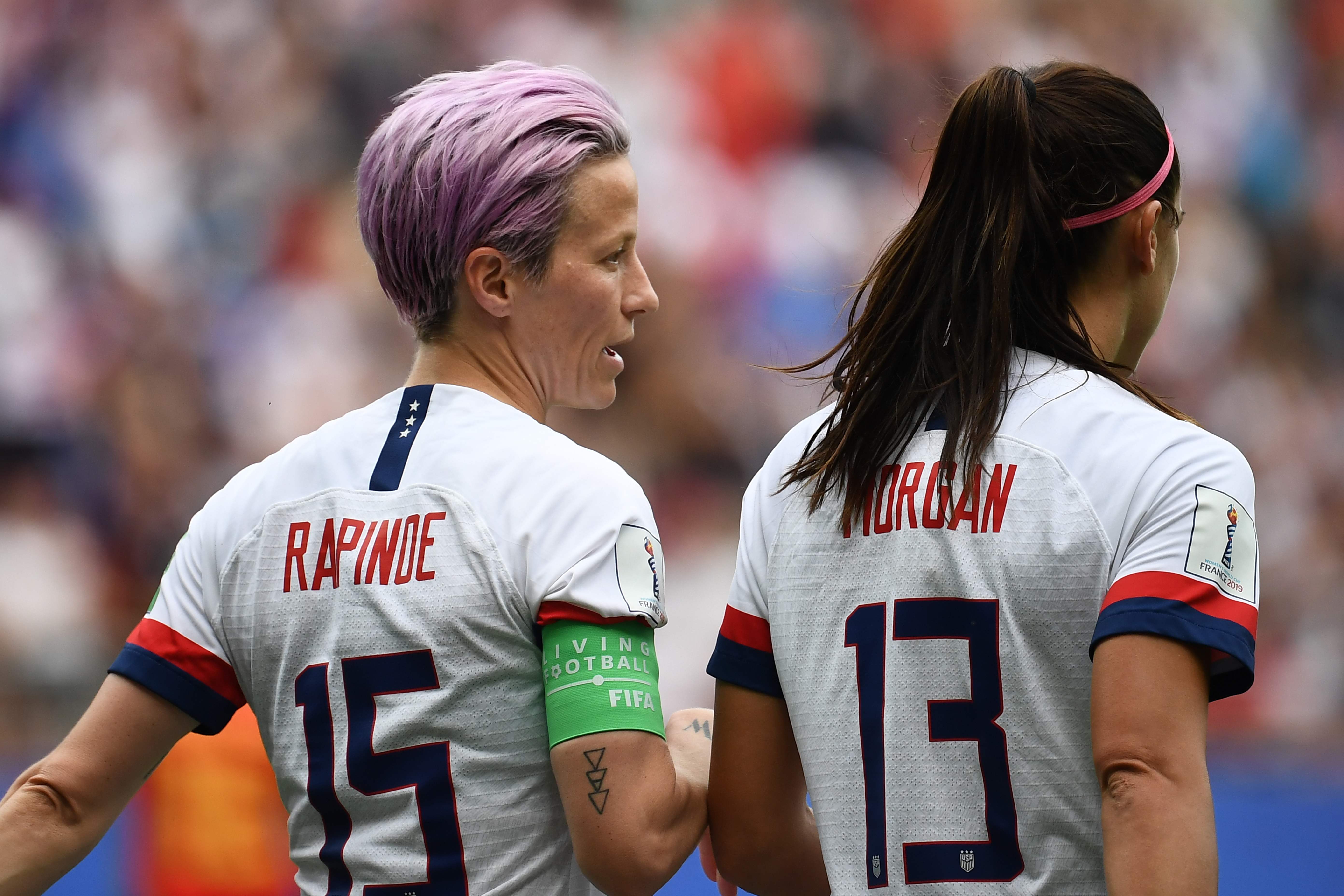 Megan Rapinoe y Alex Morgan son las referentes de la Selección de Estados  Unidos. (Foto Prensa Libre: AFP)