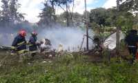 El accidente aéreo ocurrió en la zona 5 de Chimaltenango. (Foto Prensa Libre: Víctor Chamalé)