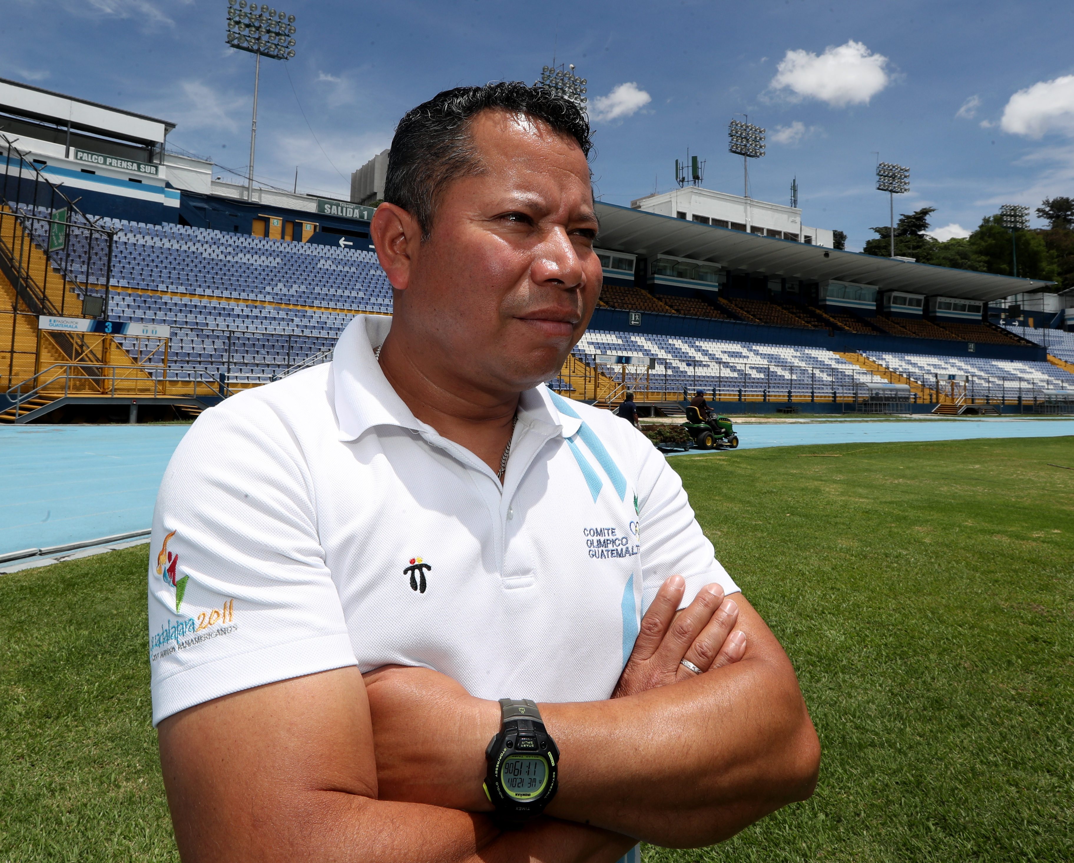 Julio Urías, entrenador de Marcha Atlética de Guatemala, recientemente clasificó a José Barrondo a Tokio 2020. (Foto Prensa Libre: Carlos Vicente)