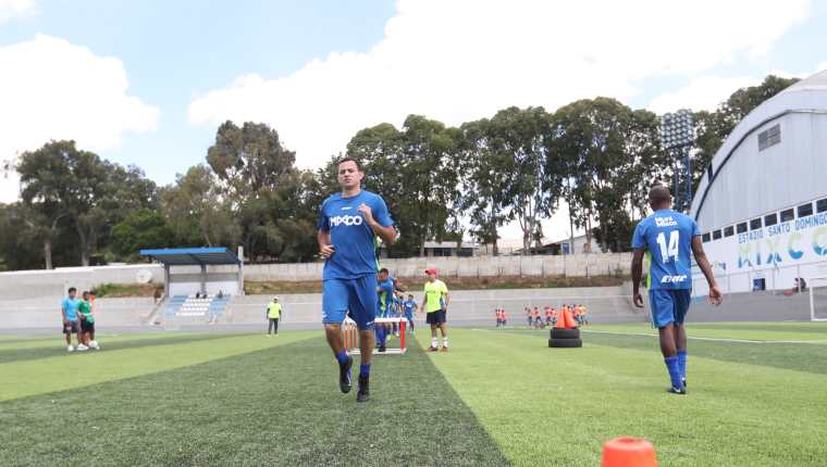Marco Pablo Pappa, durante su primer entrenamiento con el Deportivo Mixco, en junio de 2019. (Foto Prensa Libre: Hemeroteca PL)