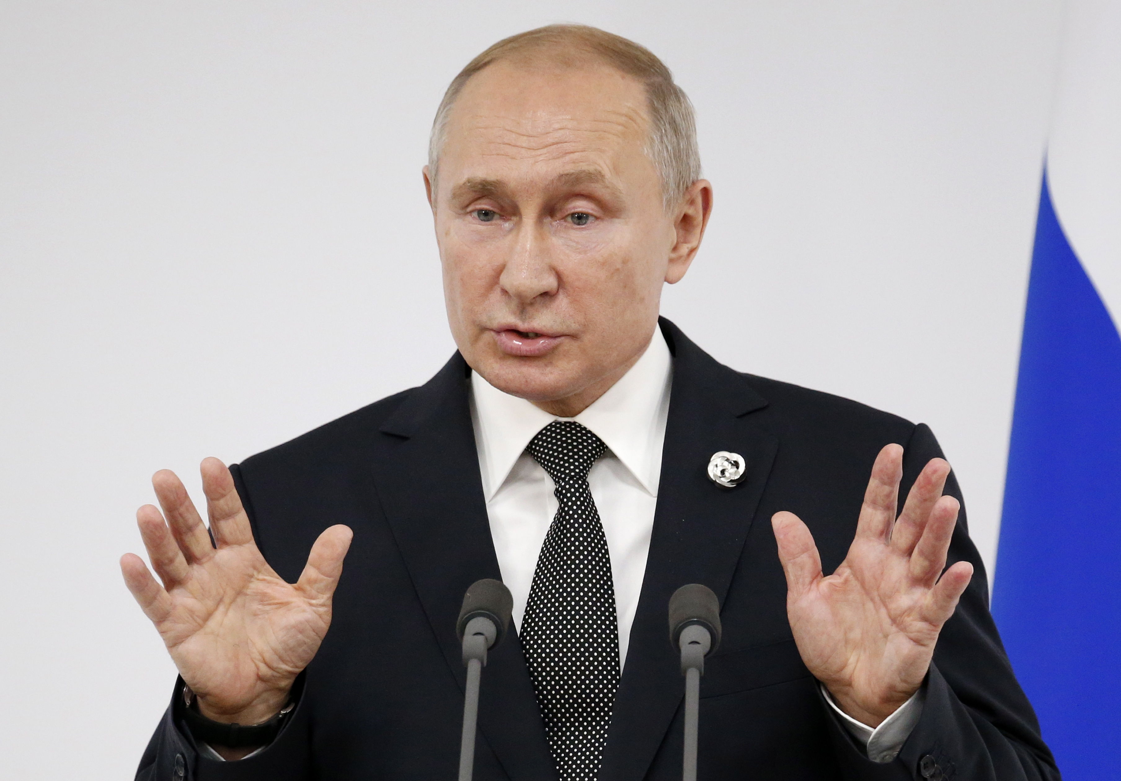 El presidente ruso Vladimir Putin se refirió al tema de la identidad de género durante su estadía en Japón, donde participó en el G20. (Foto Prensa Libre: EFE)