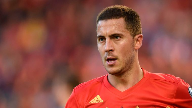 El belga Eden Hazard, durante un juego ante Kazajistán, en la clasificatoria a la Eurocopa 2020. (Foto Prensa Libre: AFP)