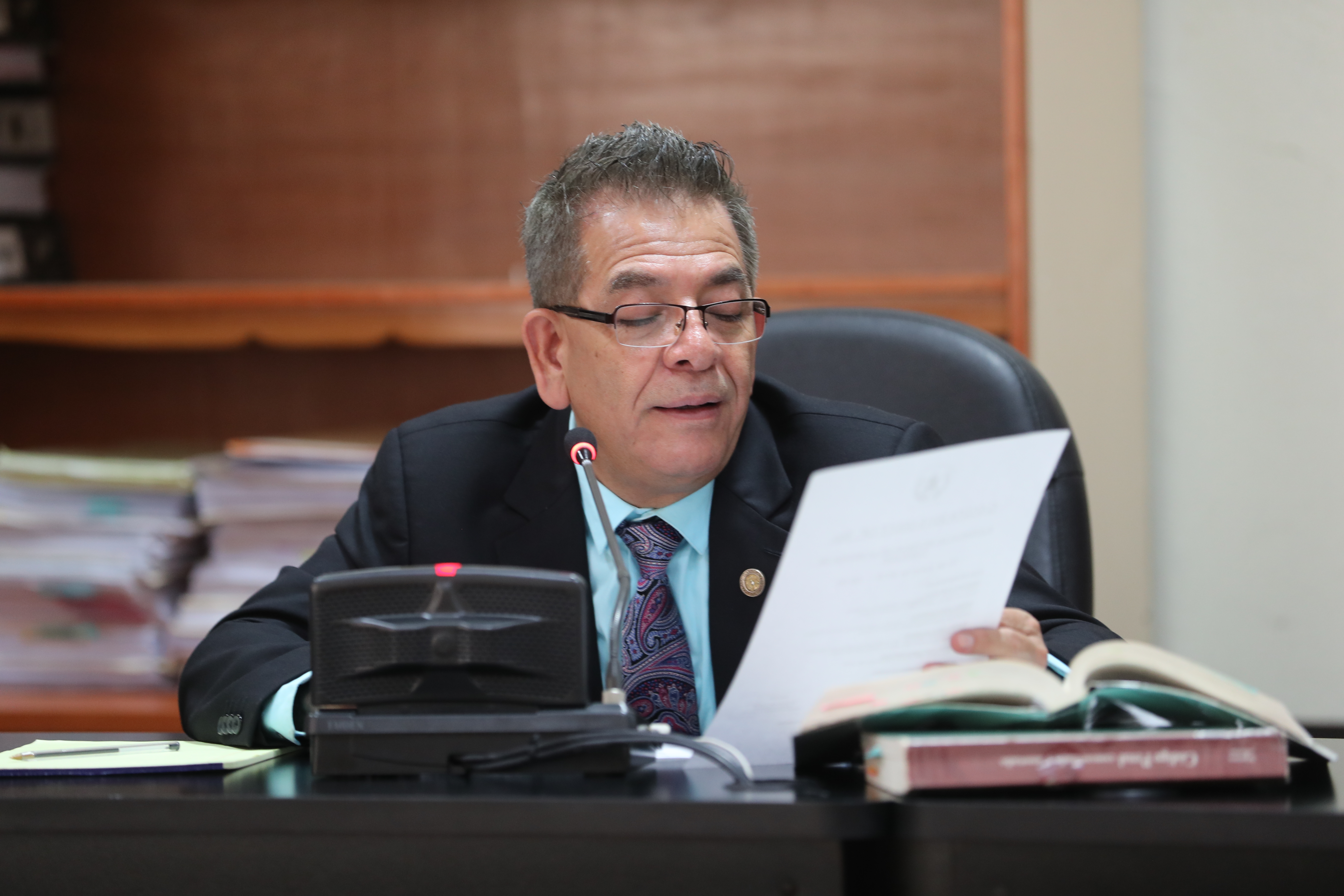 Juez Miguel Ángel Gálvez, titular del Juzgado de Mayor Riesgo B. (Foto Prensa Libre:)