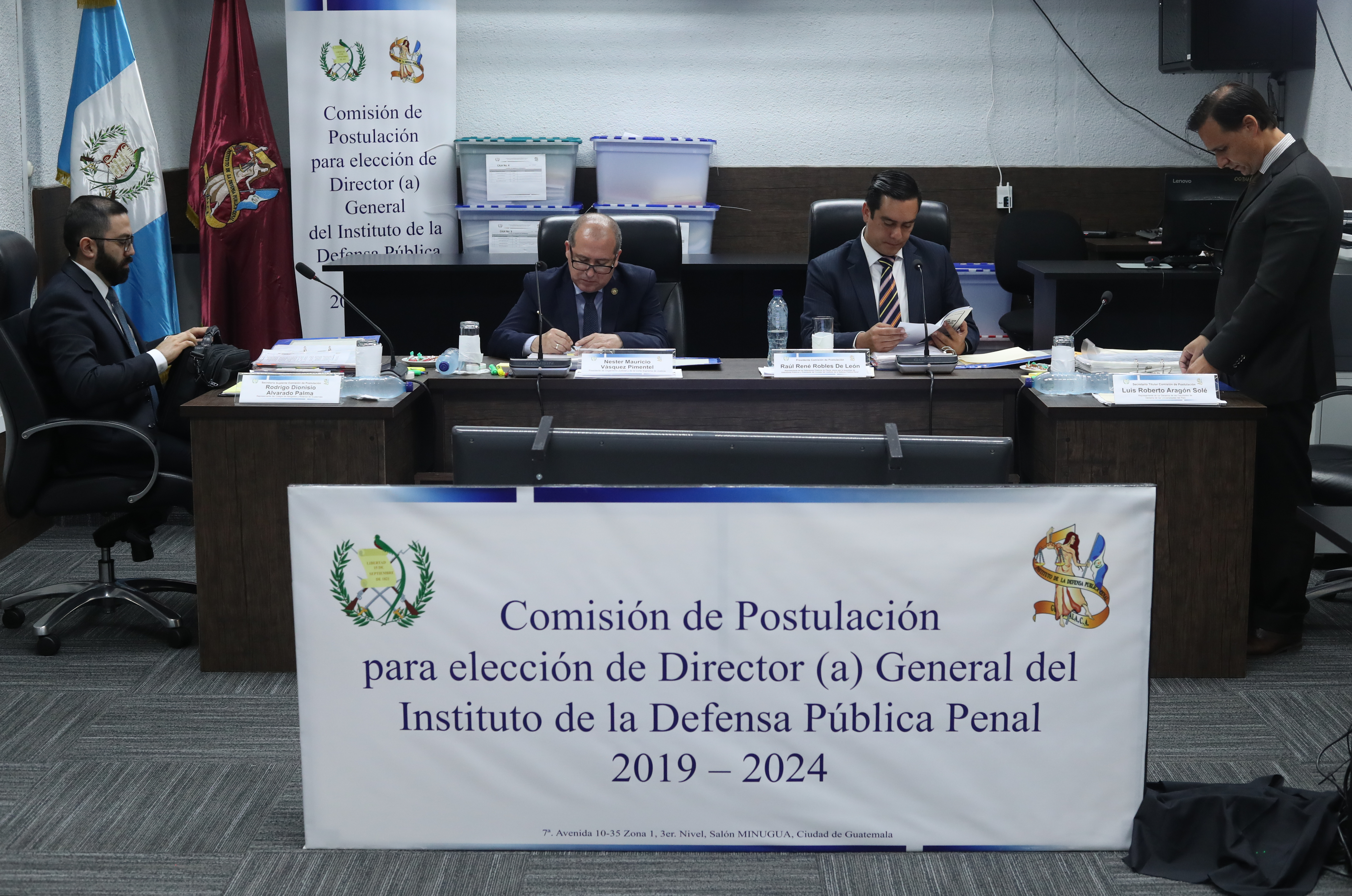Comisión de Postulación para elección de Director(a)  del Instituto de la Defensa Pública Penal (IDPP). (Foto Prensa Libre: Hemeroteca PL)
