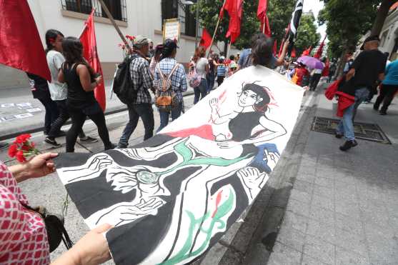 La marcha inició a las 10 de la mañana. Foto Prensa Libre: Óscar Rivas