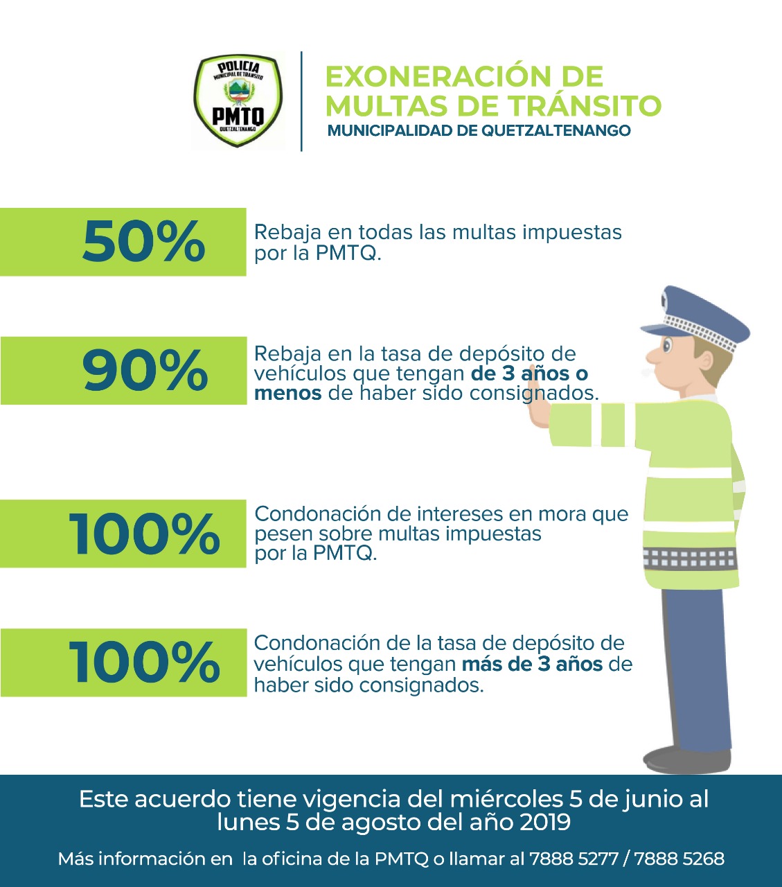 Por dos meses habrá reducción y exoneración en las multas de tránsito