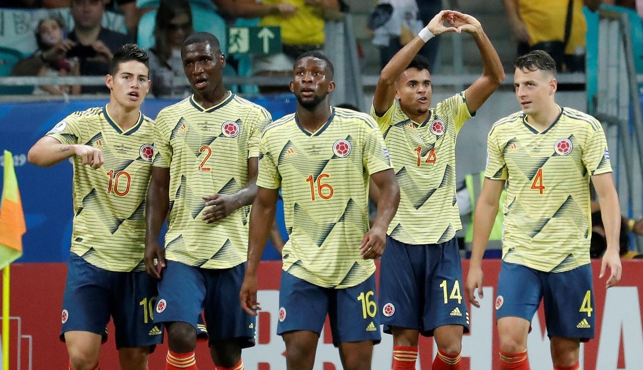 Colombia avanzó a cuartos de final en primer lugar con una puntuación perfecta. (Foto Prensa Libre: AFP).