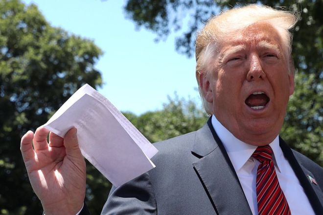 Aunque Trump se negó a hablar del acuerdo, la hoja reveló algunos detalles. (REUTERS)
