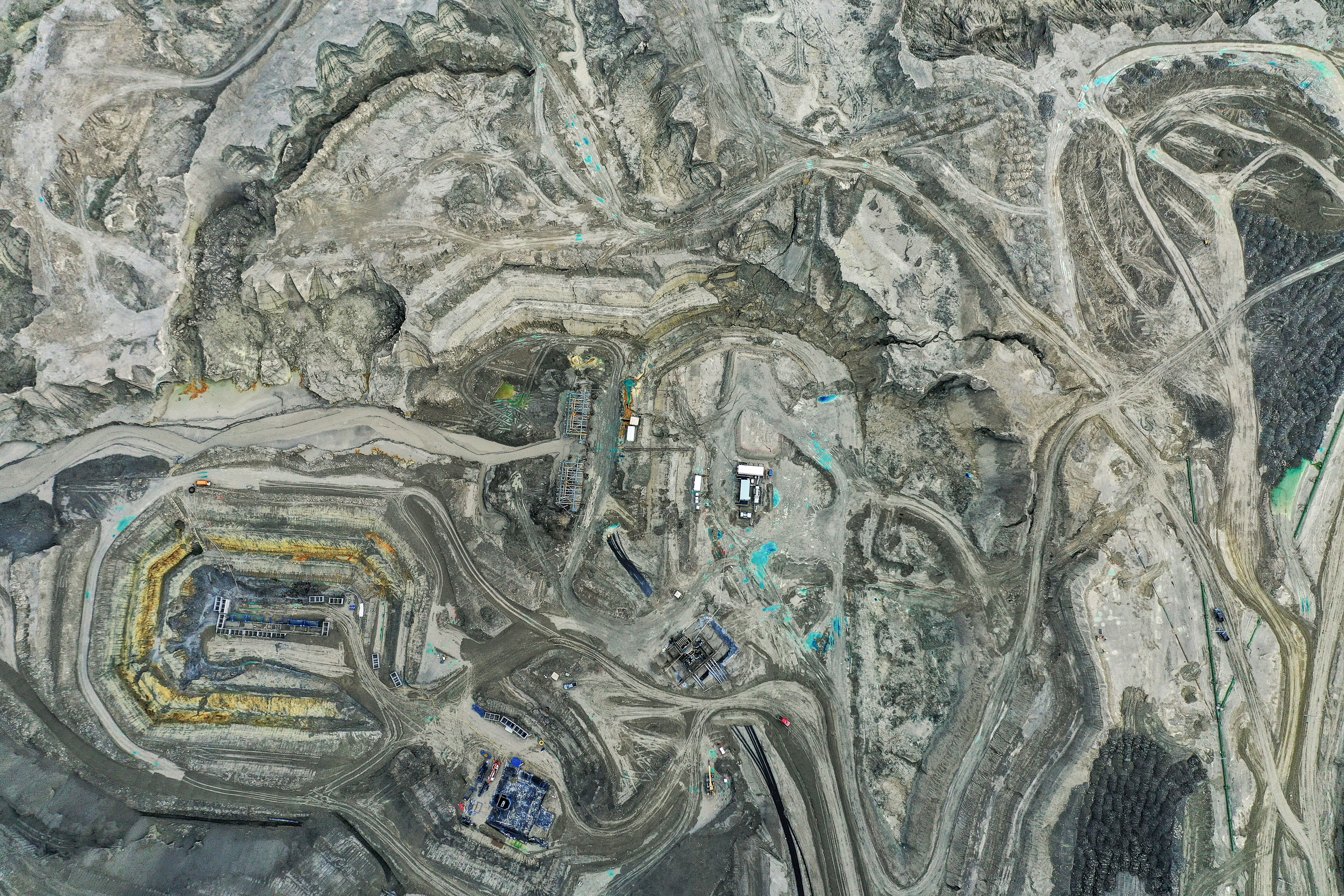 Fotografía aérea de una mina en Chile. (Foto Prensa Libre: AFP)