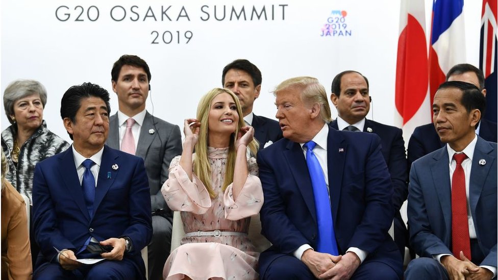 Ivanka Trump se sentó entre los líderes de los países del G20 durante la cumbre celebrada en Japón.