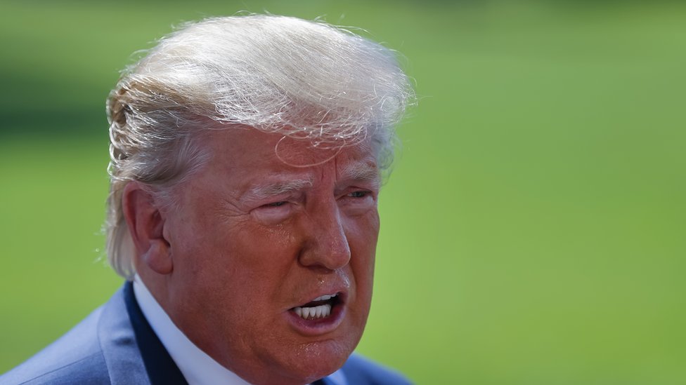 Según dijo Donald Trump este viernes, el teleprompter que utilizó durante su discurso de 4 de julio estaba html5-dom-document-internal-entity1-quot-endkaputhtml5-dom-document-internal-entity1-quot-end. Foto: EPA