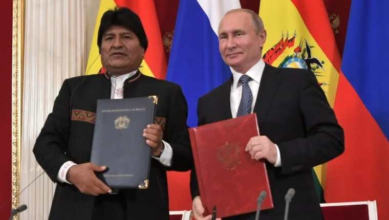 Evo Morales visitó a Vladimir Putin en Moscú.