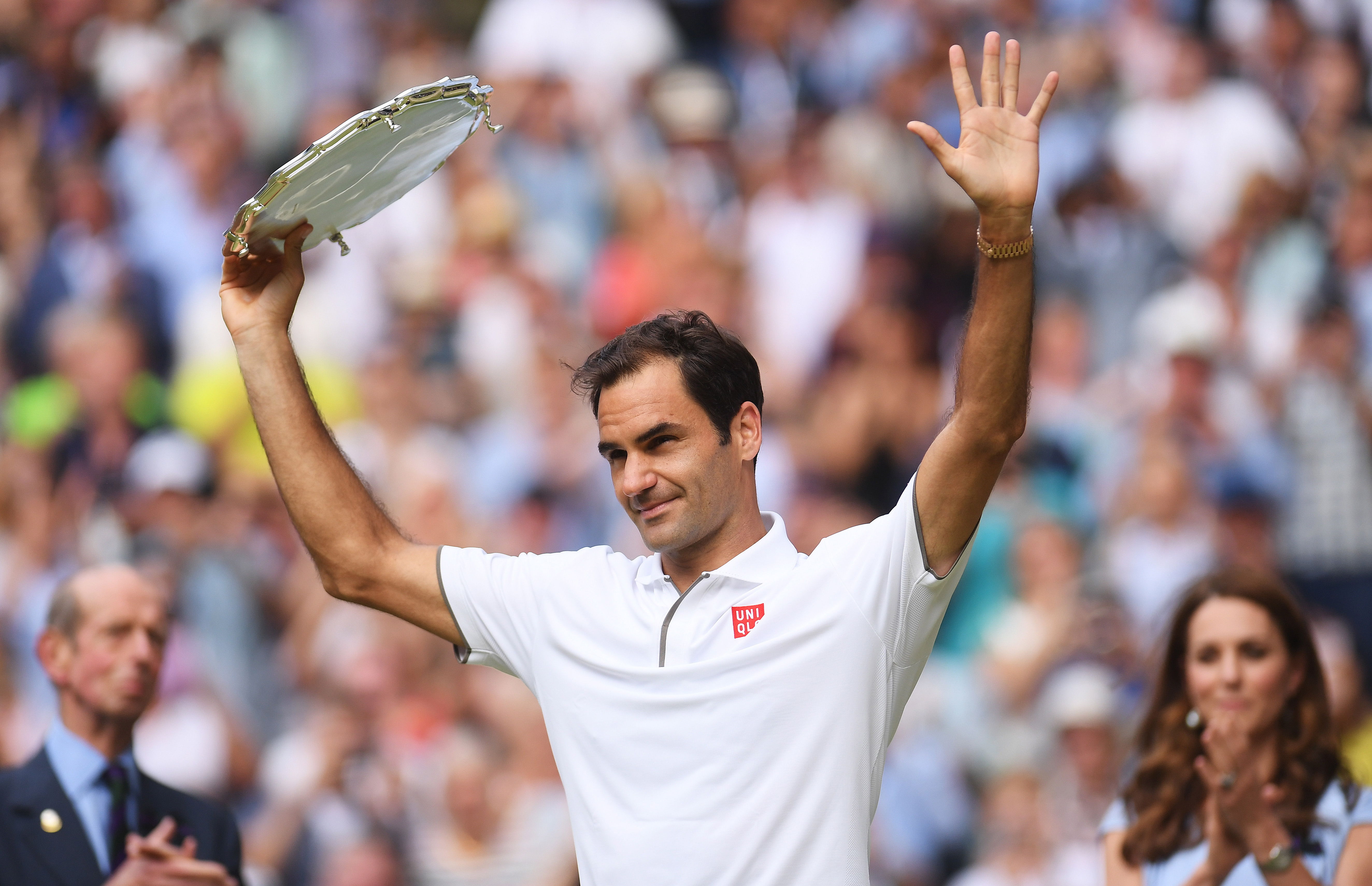 Roger Federer se quedó con el segundo lugar de Wimbledon. (Foto Prensa Libre: EFE)