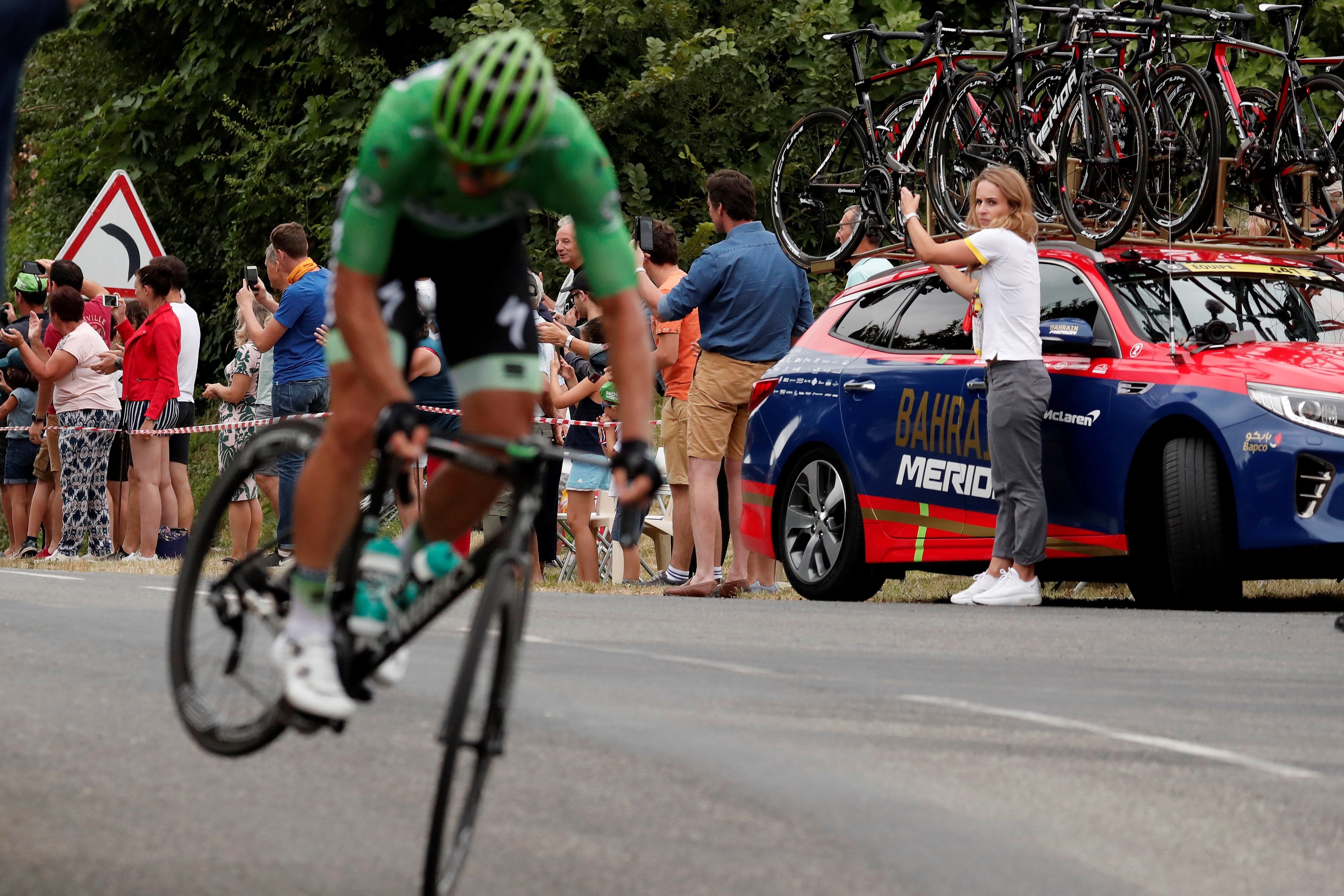 El eslovaco Peter Sagan ha sido uno de los ciclistas más aplaudido por los aficionados. (Foto Prensa Libre: EFE)