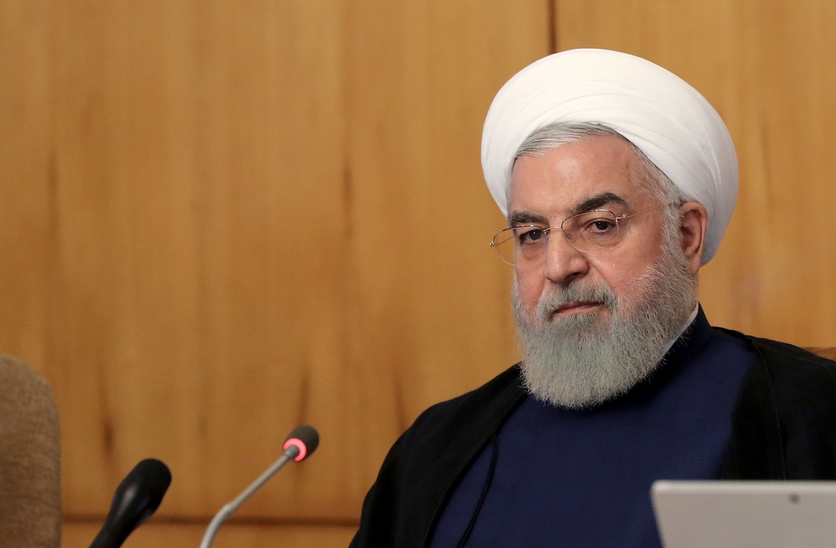 El Presidente de Irán, Hassan Rouhani durante una reunión con el Gabinete de Gobierno. (Foto Prensa Libre: EFE)