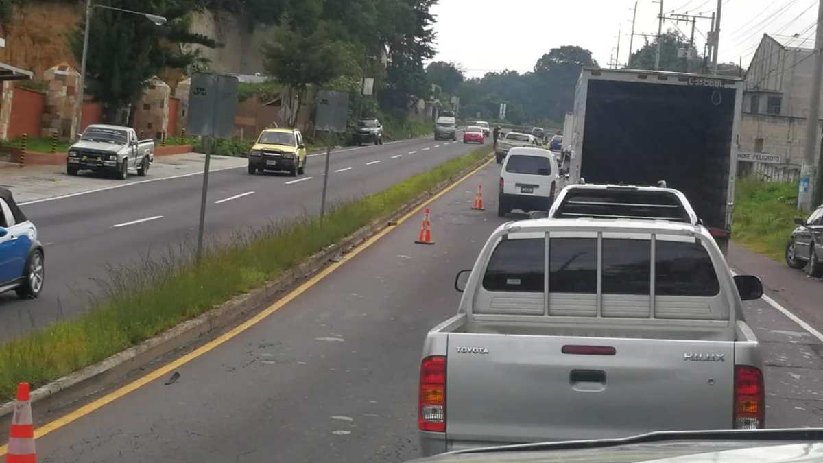 Accidente complicó tránsito en el km 35 de la ruta Interamericana hacia la capital
