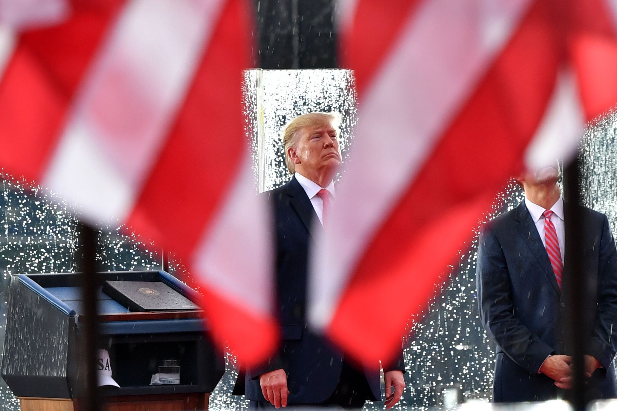 Donald Trump pronunció su discurso por el aniversario de la Independencia de EE. UU. (Foto Prensa Libre: AFP)