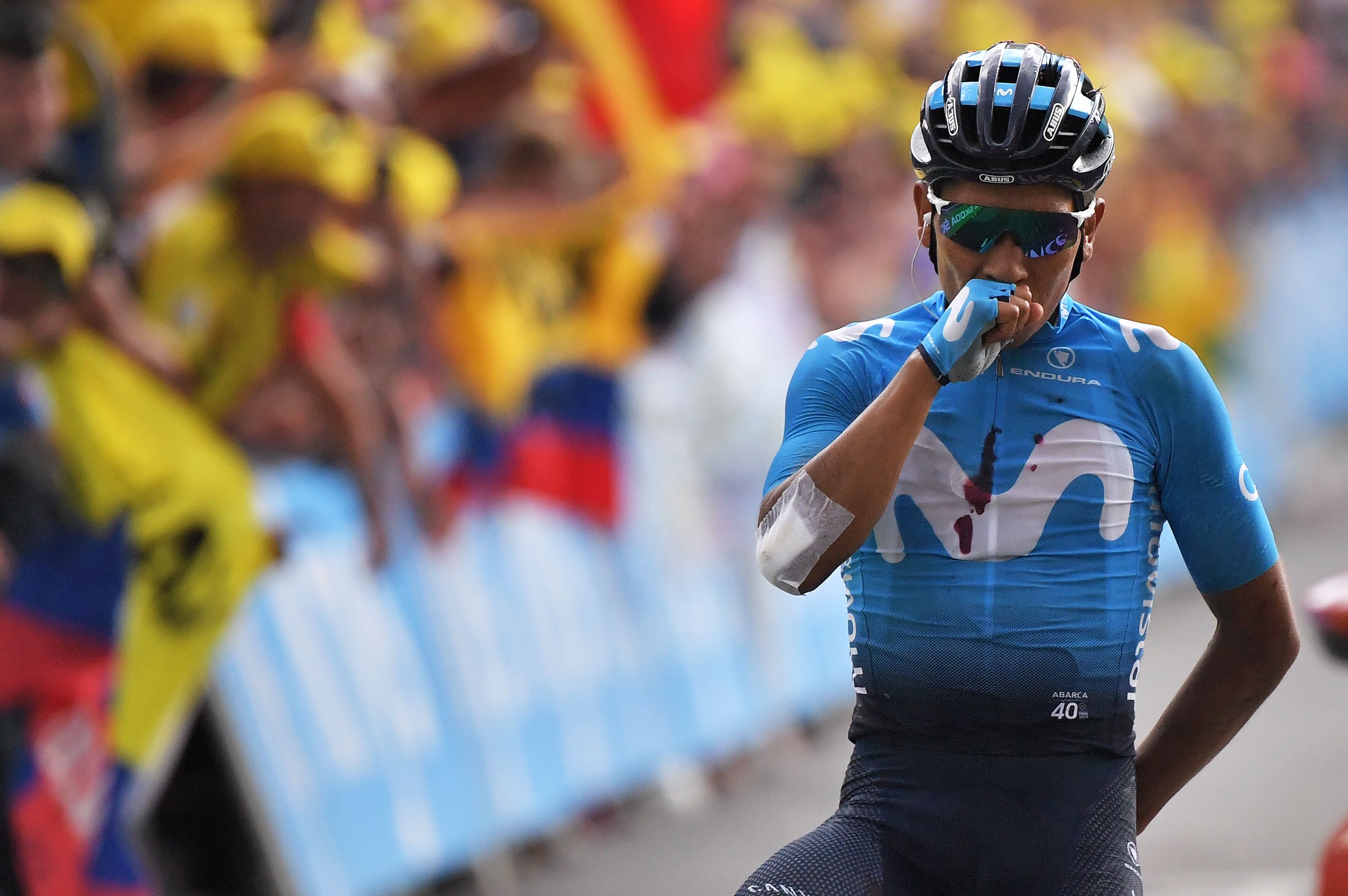 El ciclista colombiano Nairo Quintana mostró su poderío en la alta montaña en Los Alpes. (Foto Prensa Libre: AFP)