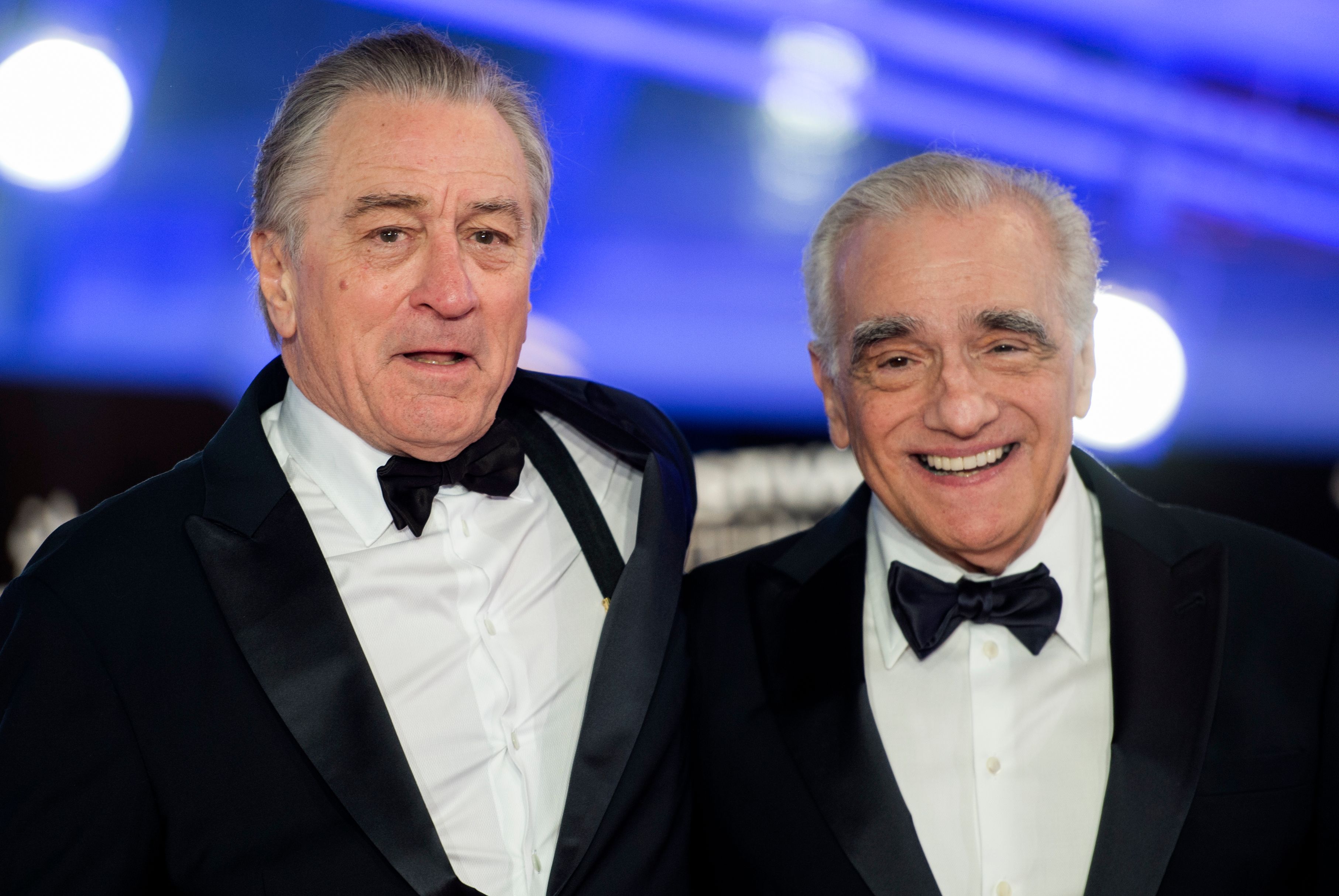 El actor estadounidense Robert De Niro y el director de cine estadounidense Martin Scorsese, en el festival internacional de cine de Marrakech en diciembre de 2018.  (Foto Prensa Libre: AFP)