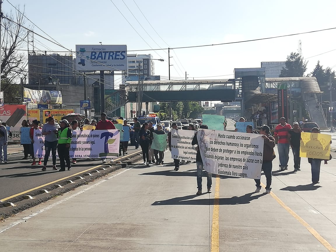 Manifestación complicó el paso en la calzada Raúl Aguilar Batres