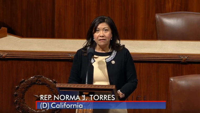 La congresista Norma Torres. (Foto Prensa Libre: Youtube/Congresswoman Norma J. Torres).