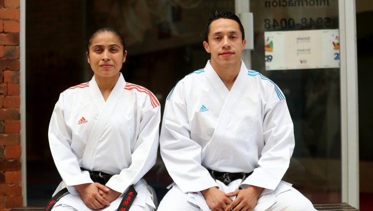 Cheili González y Allan Maldonado estarán en el tatami de los Juegos Panamericanos de Lima 2019. (Foto Prensa Libre: Carlos Vicente)