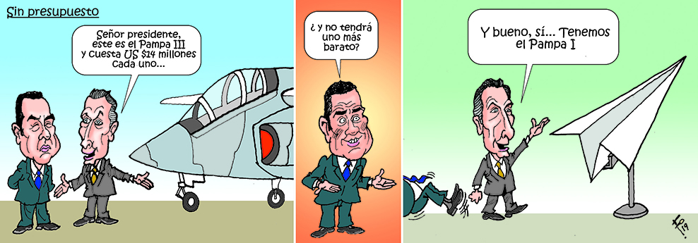 Personajes: Jimmy Morales y Mauricio Macri.