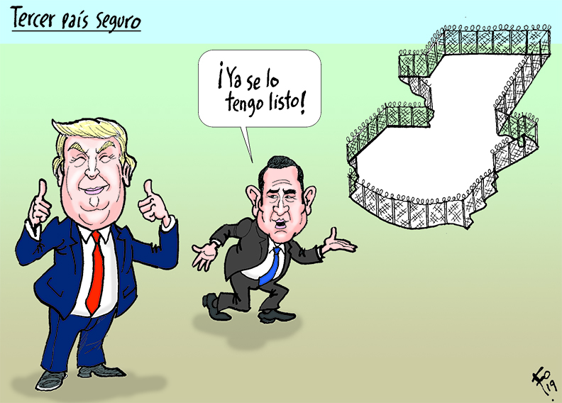 Personajes: Donald Trump y Jimmy Morales.