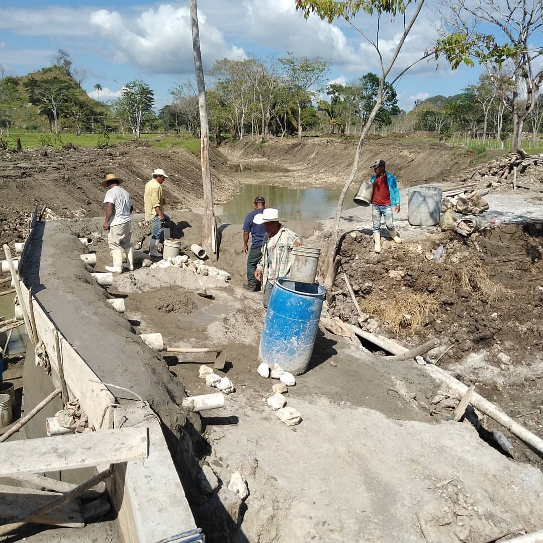 Trabajos de construcción en Champerico, Retalhuleu, para el cultivo de camarón, tilapia y frutas para exportación. (Foto Prensa Libre: cortesía Integral Fruits) 