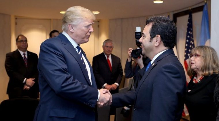 El lunes 15 de julio se reunirán los presidentes Jimmy Morales y Donald Trump. (Foto Prensa Libre: Hemeroteca PL) 