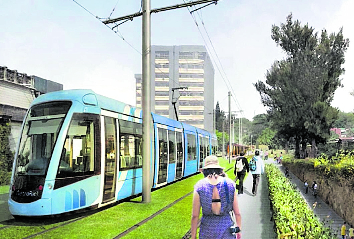 Se espera que el metroriel comience a funcionar en la Ciudad de Guatemala entre el 2023 y 2024.(Foto Prensa Libre: cortesía municipalidad) 