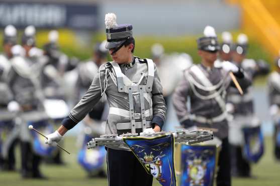 La destreza del colegio anfitrión fue expuesta por sus integrantes. Foto Prensa Libre: Óscar Rivas