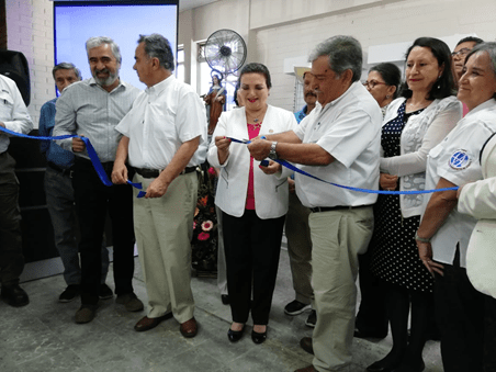 Personeros de Pro Ciegos y ACOGUA Inauguran hospital de ojos y oídos en Barberena, Santa Rosa. (Foto Prensa Libre: cortesía Hospital de ojos y oídos ACOGUA)