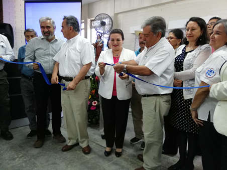 Personeros de Pro Ciegos y ACOGUA Inauguran hospital de ojos y oídos en Barberena, Santa Rosa. Foto Cortesía