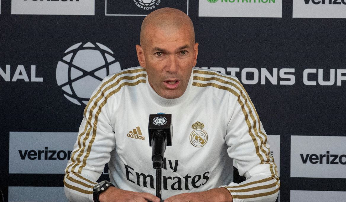 Zinedine Zidane, entrenador del Real Madrid, habló de los partidos amistosos en Estados Unidos. (Foto Prensa Libre: EFE).