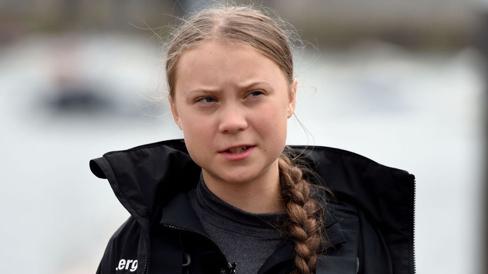 Con solo 16 años, Greta Thunberg se ha convertido en la cabeza de la lucha contra el cambio climático. (Foto Prensa Libre: Getty Images)