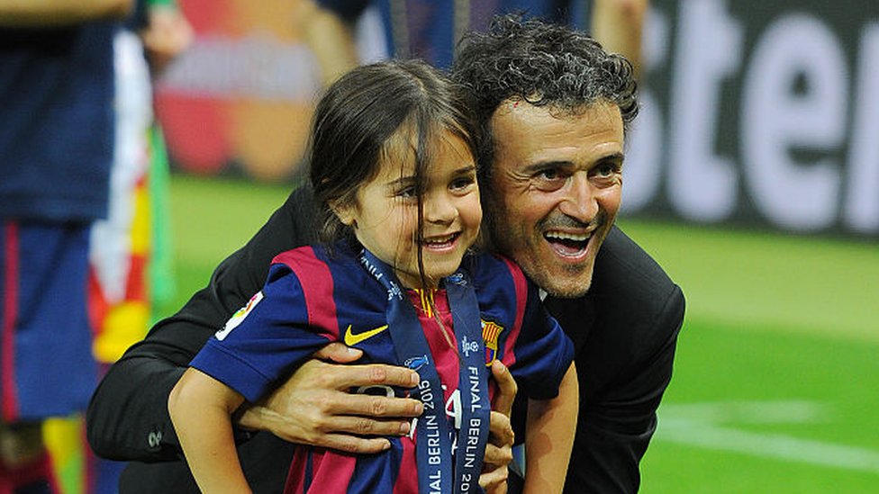 Xana había festejado junto a su padre, Luis Enrique, algunos de sus éxitos futbolísticos. (Foto : Getty Images)