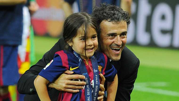 Xana había festejado junto a su padre, Luis Enrique, algunos de sus éxitos futbolísticos.