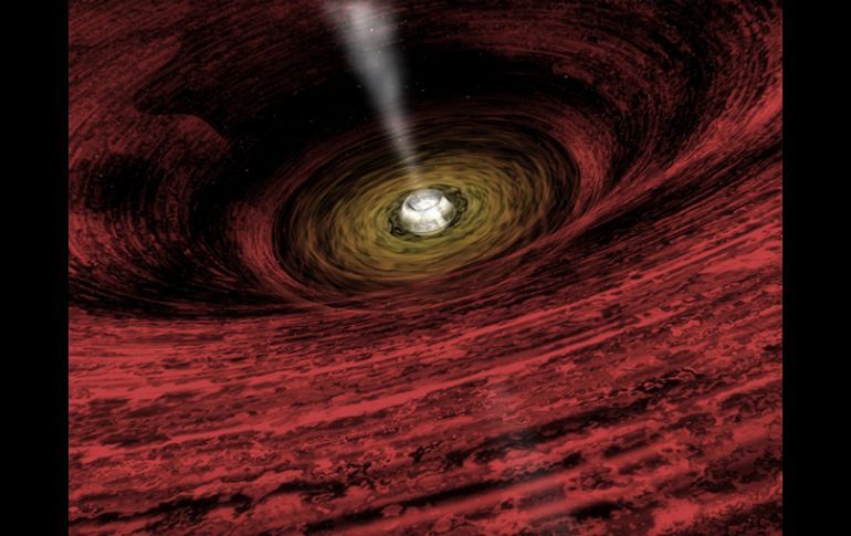 Imagen artísitica de una agujero negro supermasivo. (Foto: AFP)