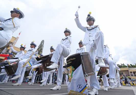 El paso abierto del Blanco Batallón es muy vistoso. Foto Prensa Libre: Óscar Rivas