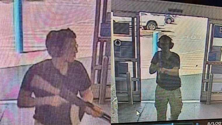 Esta imagen de CCTV, muestra Patrick Crusius, entrando en la tienda en El Paso el 3 de agosto de 2019 antes de matar a una veintena de personas. (Foto Prensa Libre: AFP)