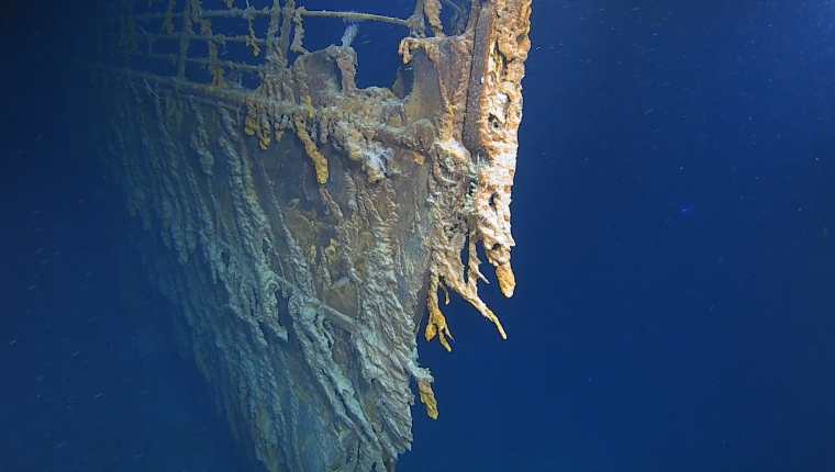 Esta foto fue tomada en agosto de 2019. El Titanic yace en el Atlántico Norte a 13 mil pies de profundidad. (Foto Prensa Libre: AFP)