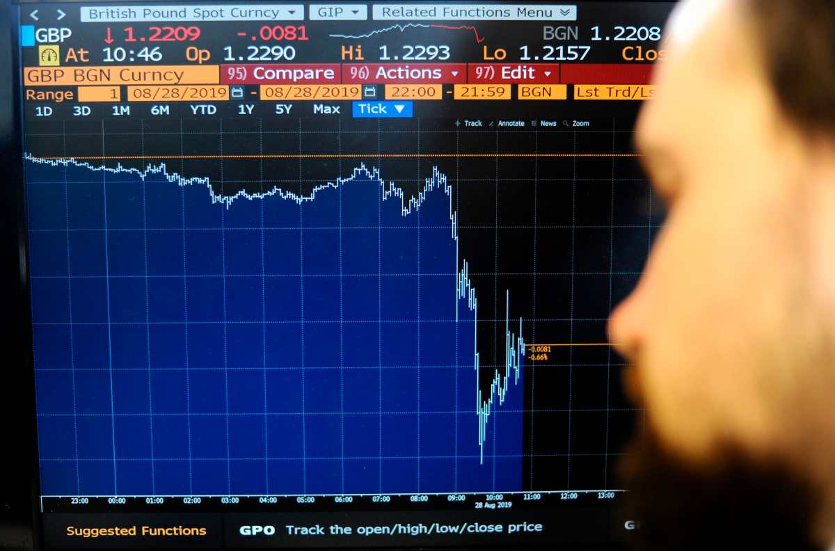 Bolsas europeas caen luego de anuncio de suspender el parlamento británico